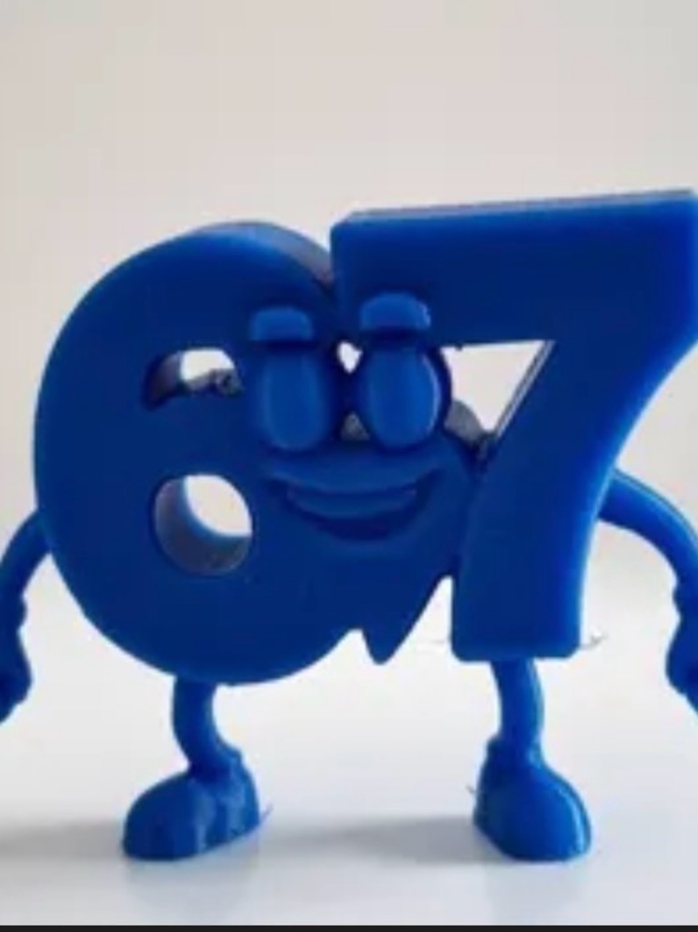Blue Number 87 Kids Toy Figure - Playful Collectible